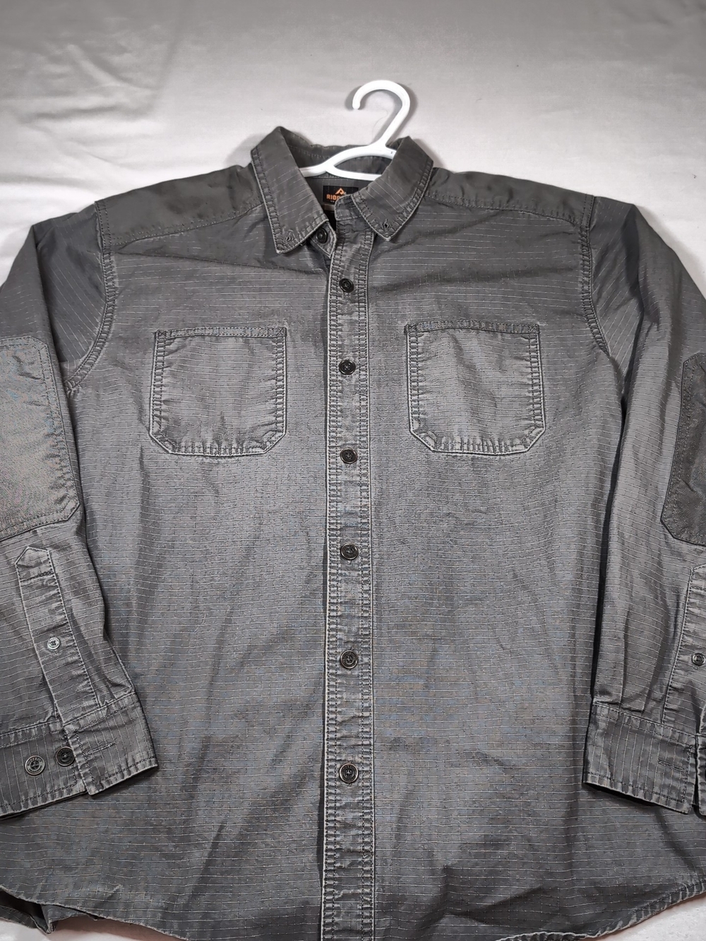Ridgecut Casual Button-Up Shirt in Washed Charcoal Gray